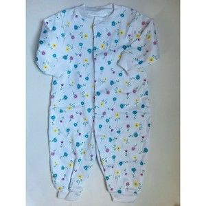 Girls Size 6M 3-6 Months One Piece Baby Tales White Floral L/S Pants Romper